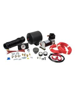 Helper Spring Compressor Kit; Dual Air Command II; Controls Two Air Springs Individually; Includes Heavy Duty Compressor/Air Tank/Wiring Harness/Sensors/Gauge/Air Line; Switch Operated
