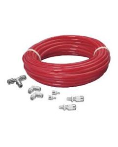 Air Line; 1/4 Inch Diameter; 18 Foot Length; Red; Includes Two 1/4 Inch NPT Elbow Fittings/One Union Tee/Two Inflation Valves
