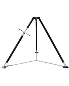 Fifth Wheel King Pin Stabilizer Jack Stand; Deluxe Tripod; Use To Stabilize Front Of Fifth Wheel Travel Trailer; Height Adjustable 44 Inch To 66 Inch; Foldable Drive Screw; Three Extension Legs
