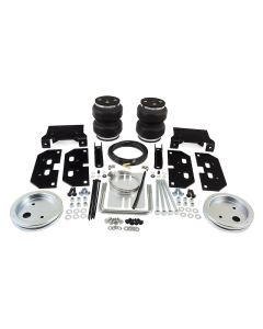 Helper Spring Kit; Load Lifter 5000 ™; Air Spring; Frame Mount; Upto 5000 Pounds Of Leveling Capacity; Air Adjustable From 5 To 100 PSI; Rubber; With Air Springs/ Brackets/ Roll Plate/ Air Lines/ Fittings/ Valves/ Heat Shield/ Installation Hardware; Air C