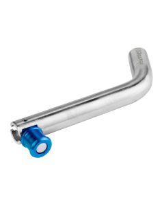 Trailer Hitch Pin; Bent Pin; 5/8 Inch Diameter; 3 Inch Length; Use With Class III/ IV Hitch; With Pivot Lock; Without Cap; Single; Stainless Steel
