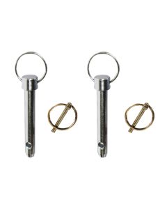 Tow Bar Latch Retainer; Self Retaining; 1/2 Inch Diameter; Set of 2 Pins and Clips

