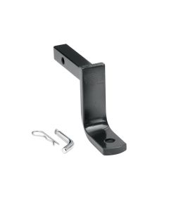 Trailer Hitch Ball Mount; Class II; Fits 1-1/4 Inch Receiver; 3500 Pound Gross Trailer Weight/ 300 Pound Tongue Weight Capacity/ Fixed 4-3/4 Inch Drop; 3/4 Inch Ball Hole; 7-3/8 Inch Hollow Shank; Non Swivel; Non Extendable; Powder Coated; Black; Steel; W