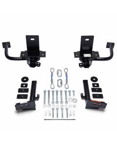 Vehicle Baseplate; EZ Series; Removable Tabs; Without Safety Cable; With Two 1/2 Inch x 4 Inch Bolt/ Four 1/2 Inch x 3 Inch Bolt/ Two 1/2 Inch x 1-1/2 Inch Bolt/ Two 1/2 Inch Plate Washer/ Two 1/2 Inch Flat Washer/ Eight 1/2 Inch Lock Washer/ Four 1/2 Inc
