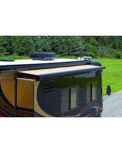 Awning; SOK III; Slide Out Cover; 42 Inch Extension Automatically Extends/ Retracts With The Slide Out; Roof Size Range 78 To 85 Inches; Flange Size Range 83 To 90 Inches; 89 Inch Fabric Width; Solid Black; Vinyl; With Black Deflector and No Cover; With B