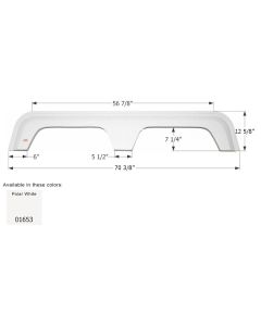 Icon, FENDER SKIRT, TANDEM, COACHMEN, FS783, POLAR WHITE