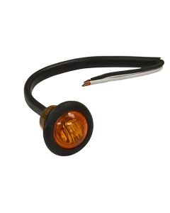 Buyers Products, Side Marker Light; Amber Lens; LED; Round; IP67 Rating
