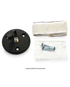 Camco, COAXIAL CABLE PLATE W/CAP, SINGLE, BLACK