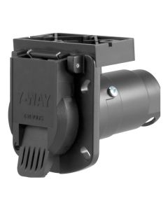 Curt, Trailer Wiring Connector; Vehicle Side; 7-Way RV Blade; With Built-In Bracket; Plastic