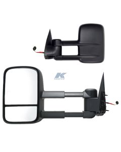 K-Source, Exterior Mirror; 00-02 ESCALADE/ AVALANCHE/ SUBURBAN/ TAHOE/ YUKON/ 99-02 SIERRA EXTENDABLE TOWING MIRROR DUAL LENS PAIR