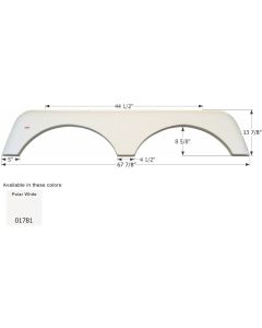 FENDER SKIRT, TANDEM, KZ, FS1781, POLAR WHITE
