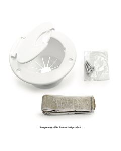 Camco, ELECTRIC CABLE HATCH W/BACK, WHITE