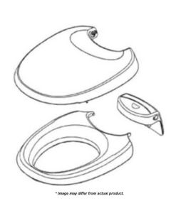 Thetford, Toilet Seat; Use With Aqua Magic® Bravura Toilets; White; With Cover And Pod