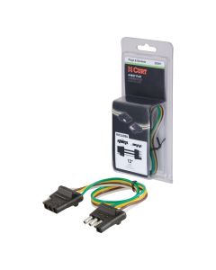 Curt, Trailer Wiring Connector; 4-WAY BONDED 12 BONDED LOOP CAR & TRAILER ENDPKG.