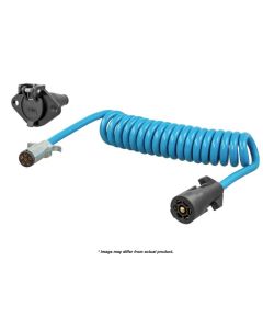 Curt, 8FT DINGHY TOWING ADAPTER & SOCKET (7-WAY RV BLADE TO 6-WAY ROUND VEHICLE)