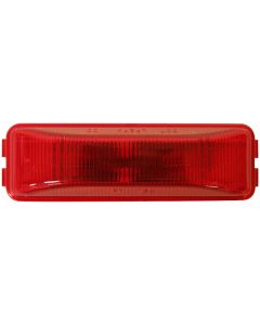 Peterson Mfg. Clearance Light; Incandescent; Rectangular; 3.91 Inch Length x 1.2 Inch Width x 0.84 Inch Height; Red Lens