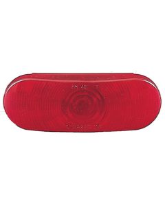Peterson Mfg. Trailer Light; Stop/ Turn/ Tail Light; Incandescent; Oval; Red; 6-1/2 Inch Length x 2-1/4 Inch Width x 2-3/8 Inch Height