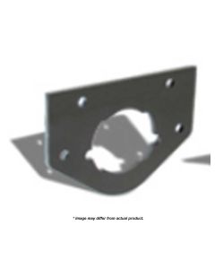 Trailer Wiring Connector Mounting Bracket; Use To Hold Towed Vehicle Electrical Sockets Firmly; 1/8 Inch Thickness Sheet; Bolt On; Straight; Powder Coated; Black; Steel; Single
