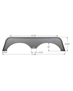 71 3/4 x 16 3/4 Metallic Grey