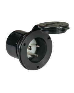 Power Inlet, 20A 125V Straight, Black
