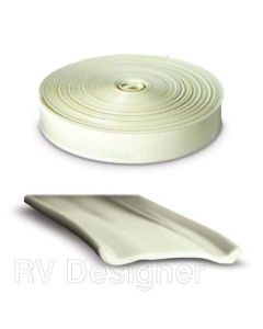 Standard Vinyl Insert Trim Molding - 1 X 25' - Col White