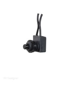 Push Button On/Off Switch - 3 Amp - 125VAC with 4.5" Leads - Appliance
