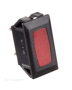 Black w/Red Indicator Lights - Cut-Out .550" x 1.125"
