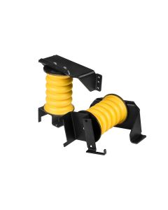 Helper Spring Kit; SumoSprings Maxim; Air Spring; Frame Mount; 5600 Pounds Load Capacity Not To Exceed The Gross Vehicle Weight; Closed Microcellular Urethane; With Two Yellow Helper Springs/ Brackets/ Hardware