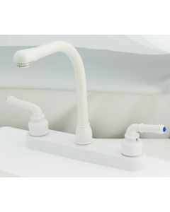 8 Kitchen W/ Teapot Handles W/ Hi Rise Spout White