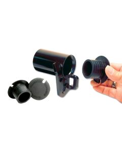 Trailer Hitch Cover; EZ Twistlock ™; Fits 1-1/4 Inch Receiver; With Roadmaster Logo; Black; Rubber; Set Of 2
