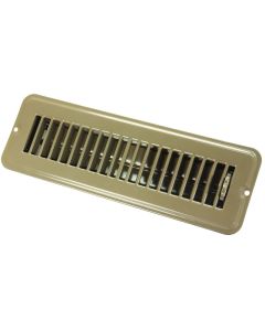 2" x 10" Metal Floor Register, Undampered, Brown
