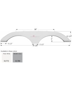 FENDER SKIRT, TANDEM, KEYSTONE, FS1772, METALLIC GREY
