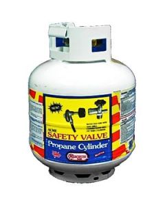LP Cylinder, 30-lb. White W/Gauge, Vertical