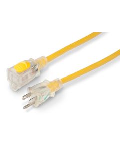 Marine grade cable. Female end contains slide button lock for protection against cable disconnection and is compatible with all other manufactures' products. Lighted female end provides visual power indication. Etl certified to UL standards. 14/3, 15 Amp.