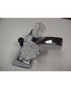 UTOPIA 4IN WHITE LAV-SHOWER VALVE-SMOKED HANDLES MADE IN USA 5 YEAR WARRANTY
