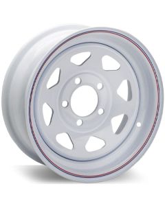 15 x 6 Spoke 5H-4.5 White STR