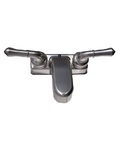 Utopia Lavatory 4" Faucet, Nickel w/Tea Pot Handles
