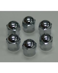 Nickel Plated Valve Stem Caps, 6/pk