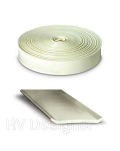 Narrow Vinyl Insert Trim Molding - 3/4 X 25' - Col White