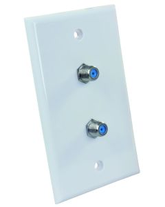 Wall Plate, Dual, HD/SAT/CATV
