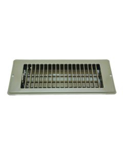 Registers for A/C or heating. Open and close easily for desired air flow. Sturdy metal construction. A wide flange makes installation easy. Adjustable.


