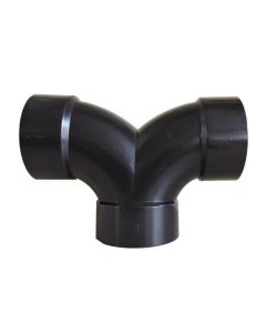 Sewer Waste Valve Fitting; Drain-Waste-Ventilation; Double 1/4 Bend; 3 Inch Hub; Drain/ Waste/ Ventilation (DWV); Plastic
