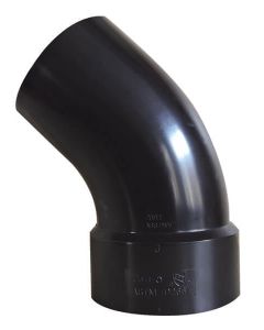 Sewer Waste Valve Fitting; Drain-Waste-Ventilation; 45 Degree Street; 3 Inch Spigot; Drain/ Waste/ Ventilation (DWV); Plastic
