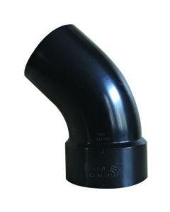 Sewer Waste Valve Fitting; Drain-Waste-Ventilation; 45 Degree Street; 1-1/2 Inch Spigot; Drain/ Waste/ Ventilation (DWV); Plastic
