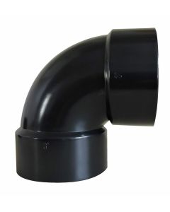 Sewer Waste Valve Fitting; Drain-Waste-Ventilation; 90 Degree Short Turn; 1-1/2 Inch Hub; Drain/ Waste/ Ventilation (DWV); Plastic
