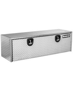 Tool Box; Underbody; 1 Recessed Drop Door; Diamond Tread; Aluminum; 60 Inch Length x 18 Inch Width x 18 Inch Height; T-Latch
