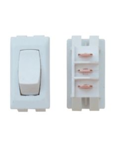 Interior Light Switch; Diamond Group; 2-Way Lighting; 16 Amp At 125 Volt AC/ 3/4 HP/ UL/ CSA/ VDE; Rocker; Single Pole Single Throw; 1.125 Inch x 0.55 Inch Cutout Size; 1.23 Inch x 0.68 Inch Overall Size; Non-Lighted; Ivory; 1 Per Card
