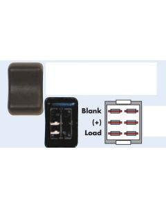 Multi Purpose Switch; Diamond Group; For Water Heaters/ Steps/ Lighting; Single Pole Single Throw; 125 Volt AC; 16 Amp; Rocker; Non-Lighted; Black; 0.86 Inch Width x 0.60 Inch Height; 1 Per Card
