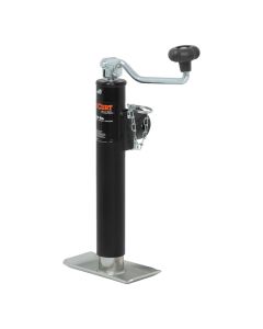 WELD-ON PIPE MOUNT SWIVEL JACK 2000# CAP. 10IN LIFT TOP WIND BLACK
