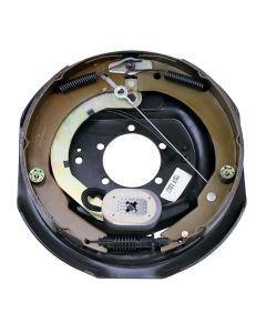 Trailer Brake Assembly; Replaces Lippert Assembly 12 Inch Diameter x 2 Inch Width; Electric Brakes; Drum Brakes; 7000 Pound Axle Capacity; Left; Single; Self Adjusting; With Backing Plate/ Shoe And Lining Kit/ Magnet Kit/ Adjusting Screw/ Spring Hardware